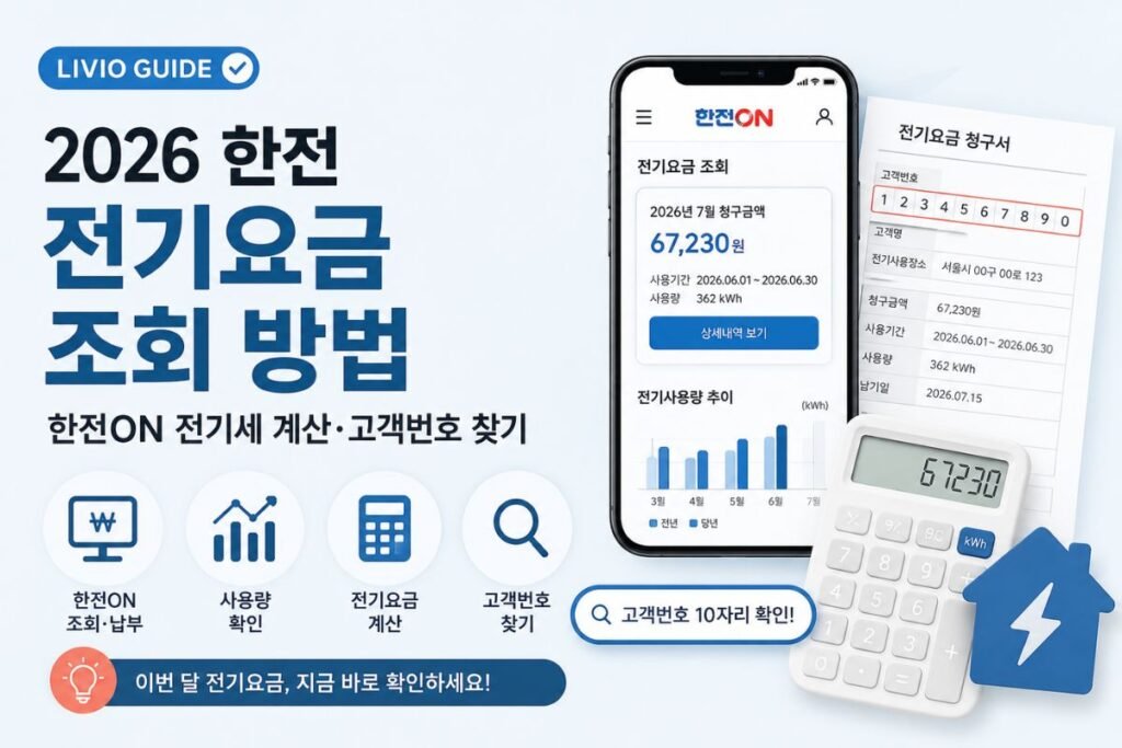 한전ON 전기요금 조회와 전기세 계산 및 고객번호 찾기 방법