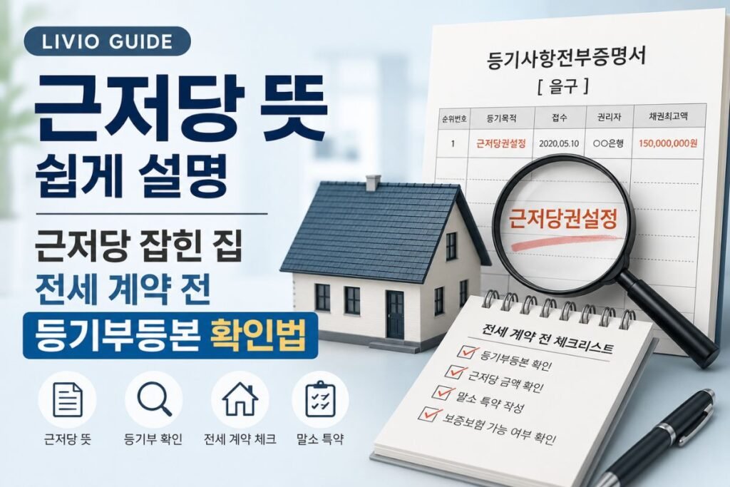 근저당 뜻과 전세 계약 전 등기부등본 을구 확인 방법