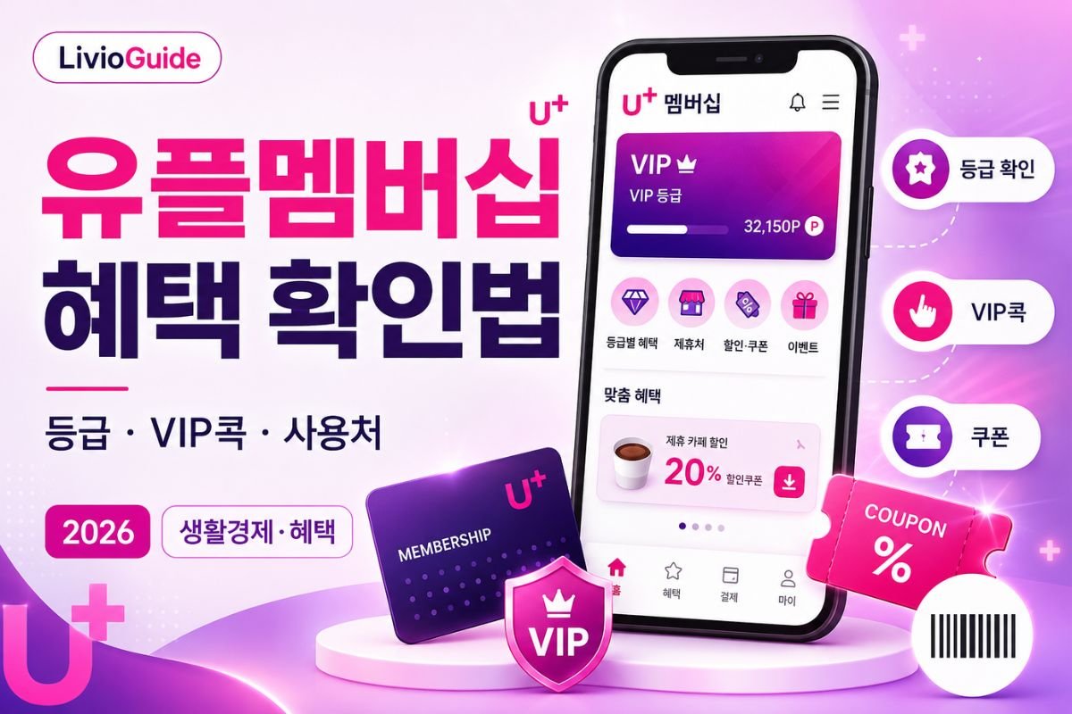 2026 유플멤버십 등급·VIP콕·사용처 혜택 확인 방법 안내 이미지