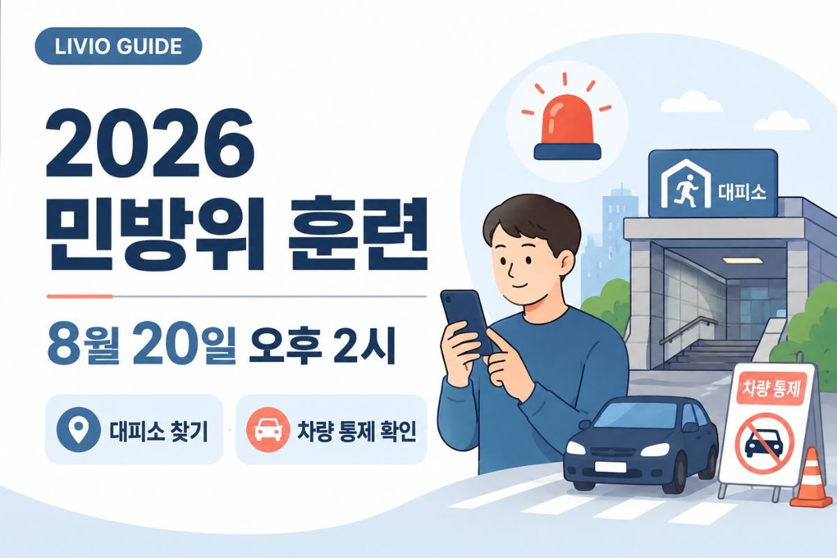 2026 민방위 훈련 사이렌이 울릴 때 가까운 민방위 대피소와 지하시설을 확인하는 방법
