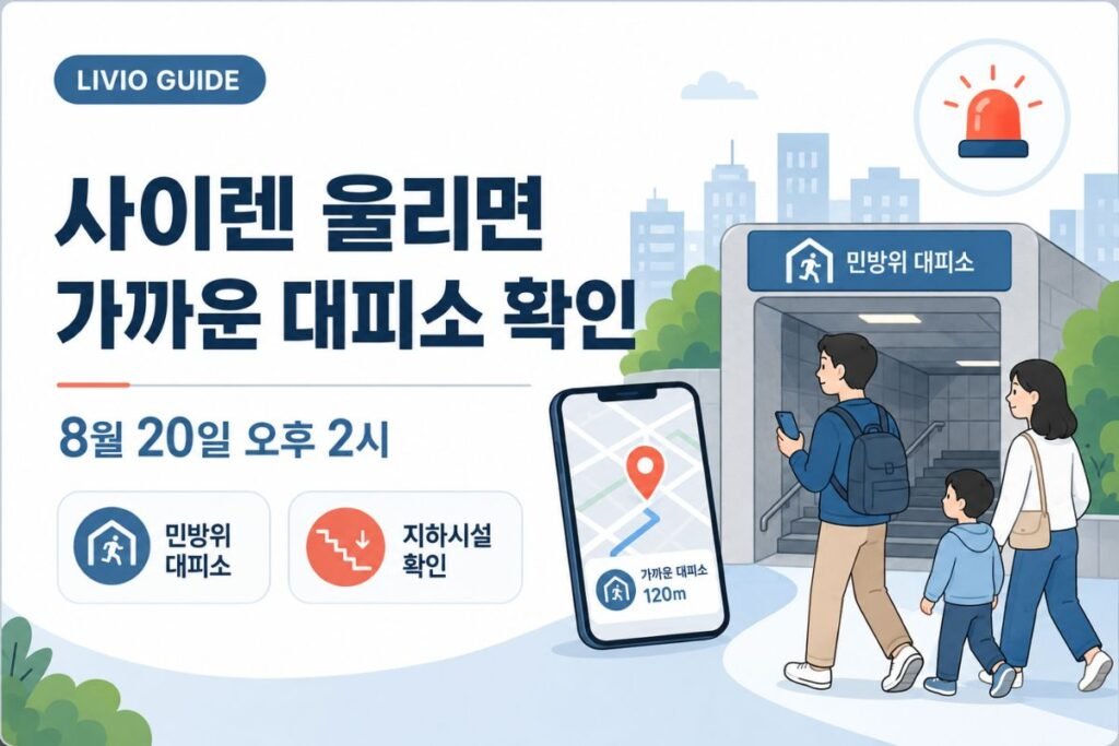 2026 민방위 훈련 사이렌이 울릴 때 가까운 민방위 대피소와 지하시설을 확인하는 방법