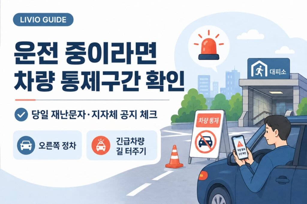 2026 민방위 훈련 운전 중 차량 통제구간과 긴급차량 길 터주기 행동요령
