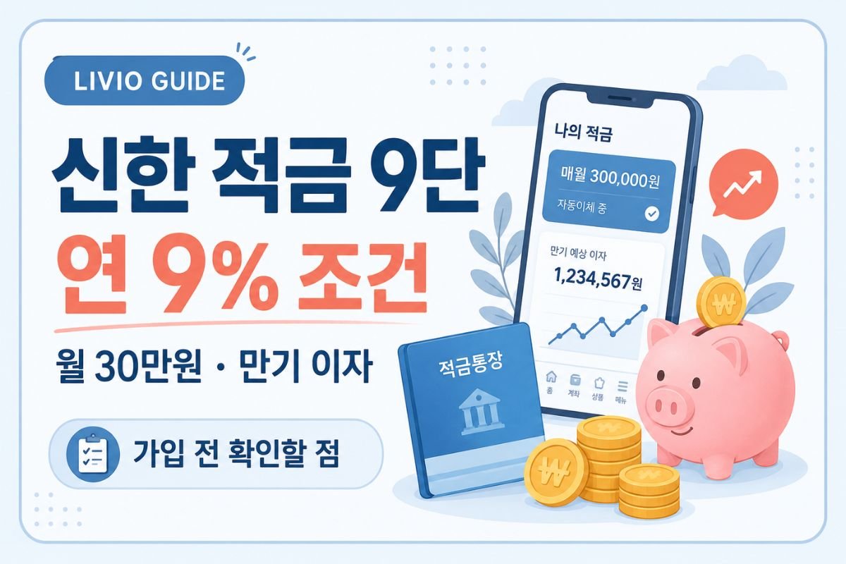 신한 적금 9단 연 9% 조건과 월 30만원 만기 이자 확인 가이드
